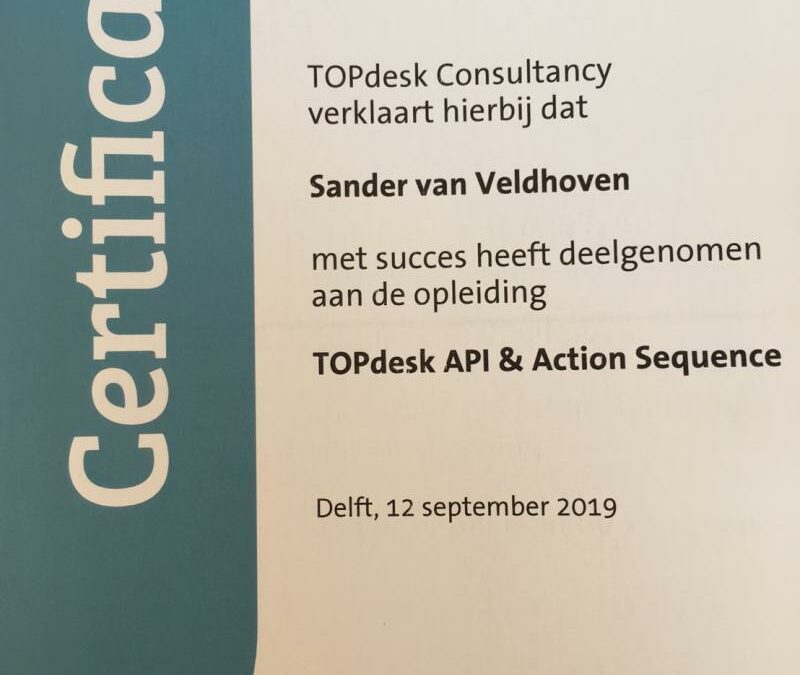 Verdieping in API Actiereeksen: Een Certificaat van Succes in 2019